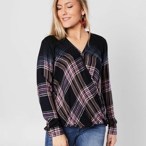 M Sandy & Sid Plaid Surplice Top